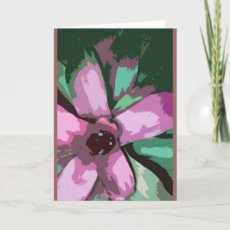 Kleurrijke tropische bromelia kaart