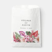 Kleurrijke tropische bruiloft bedankzakje (Voorkant)