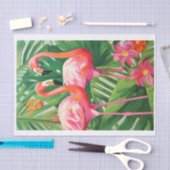 Kleurrijke Tropische Flamingo's Decoupage Weefsel Tissuepapier (Craft)