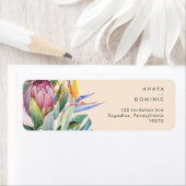 Kleurrijke tropische Floral | Adres voor teruggave Etiket (Insitu)