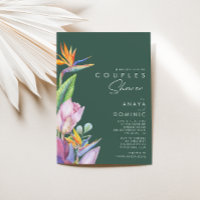 Kleurrijke tropische Floral | Green Couples Shower