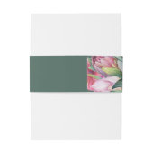 Kleurrijke tropische Floral | Groen Uitnodigingen Wikkel (Achterkant Voorbeeld)