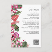 Kleurrijke tropische Floral Informatiekaartje (Voorkant)