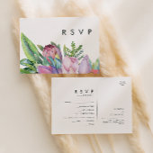 Kleurrijke tropische Floral | Menu Choice RSVP-kaa