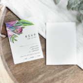 Kleurrijke tropische Floral | Menu Choice RSVP-kaa