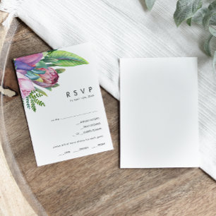 Kleurrijke tropische Floral   Menu Choice RSVP-kaa