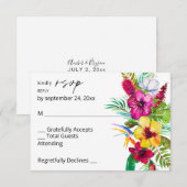 Kleurrijke tropische Floral op maaltijden RSVP Kaartje (Voorkant / Achterkant)
