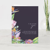 Kleurrijke tropische Floral | Paars gevouwen bruil Programma (Achterkant)