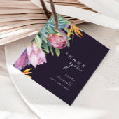 Kleurrijke tropische Floral | Paarse dank Bedankjes Labels