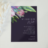 Kleurrijke tropische Floral | Paarse wending well Informatiekaartje