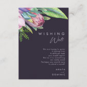 Kleurrijke tropische Floral | Paarse wending well Informatiekaartje (Voorkant)