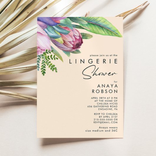 Kleurrijke tropische Floral | Perzikleisteen Kaart