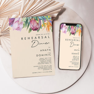 Kleurrijke tropische Floral   Perzikrepesitie: Din Kaart