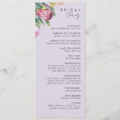 Kleurrijke tropische Floral | Programma voor Paars Programmakaart (Achterkant)