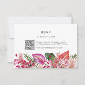 Kleurrijke tropische Floral RSVP Kaartje (Voorkant)