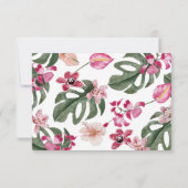 Kleurrijke tropische Floral RSVP Kaartje (Achterkant)