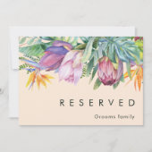 Kleurrijke tropische Floral | Teken met peach Rese (Voorkant)