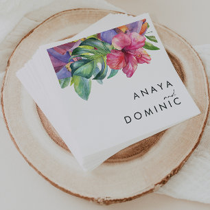 Kleurrijke tropische Floral Weddenschap Napkins Servet