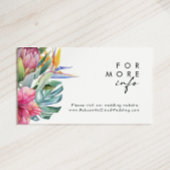 Kleurrijke tropische Floral | Weddenschap-website Informatiekaartje