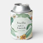 Kleurrijke tropische Floral Wedding Blikjeskoeler (Blikje Voorkant)
