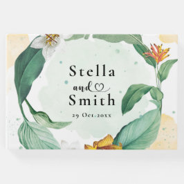Kleurrijke tropische Floral Wedding Gastenboek