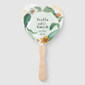 Kleurrijke tropische Floral Wedding Handwaaier (Voorkant)