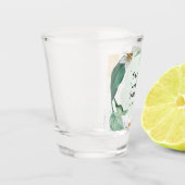 Kleurrijke tropische Floral Wedding Shot Glas (Links)
