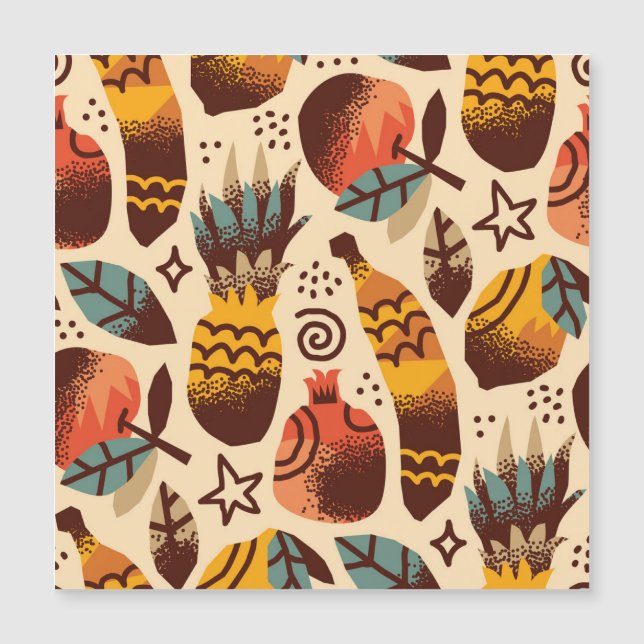 Kleurrijke Tropische Fruit Mix Patroon (Voorkant)