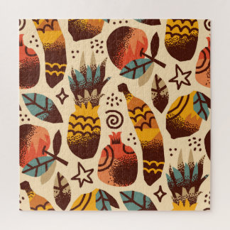 Kleurrijke Tropische Fruit Mix Patroon Legpuzzel