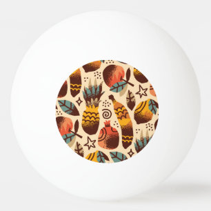 Kleurrijke Tropische Fruit Mix Patroon Pingpongbal