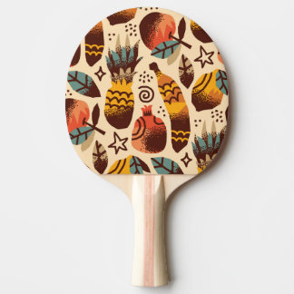 Kleurrijke Tropische Fruit Mix Patroon Tafeltennisbatje