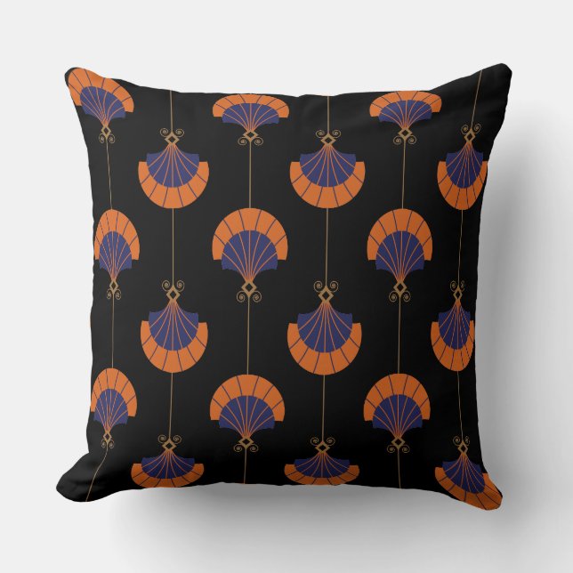 Kleurrijke Tropische Geometrische Minimalistische  Kussen (Voorkant)