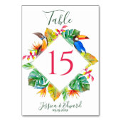 Kleurrijke tropische Hawaïaanse bloemenbruiloft Kaart (Voorkant)