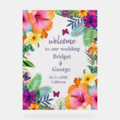 Kleurrijke tropische Hawaiiaanse Bloemen Huwelijk  Acryl Bord (Voorkant)