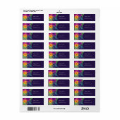 Kleurrijke tropische Hawaiiaanse Bloemen Huwelijk Etiket (Full Sheet)