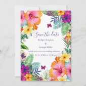 Kleurrijke tropische Hawaiian Floral veilig de dat Kaart (Voorkant)