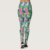 Kleurrijke tropische honden leggings (Achterkant)