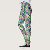 Kleurrijke tropische honden leggings (Links)