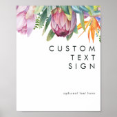 Kleurrijke tropische houtskaarten en cadeautjes op poster (Voorkant)