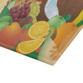Kleurrijke tropische kokosnoot keuken snijplank (Hoek)