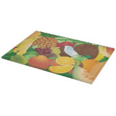 Kleurrijke tropische kokosnoot keuken snijplank (Hoek)