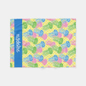 Kleurrijke tropische kwal patroon gepersonaliseerd fleece deken (Voorkant (Horizontaal))