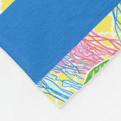 Kleurrijke tropische kwal patroon gepersonaliseerd fleece deken (Hoek)