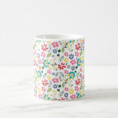 Kleurrijke tropische lente bloemen koffiemok (Center)