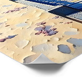 Kleurrijke Tropische Levendige Strandhuisjes Poster (Hoek)