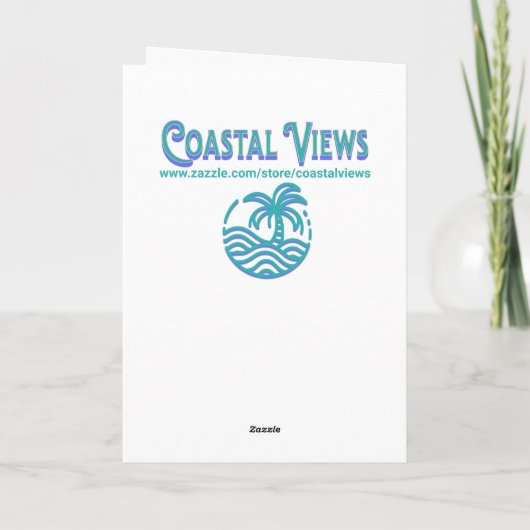 Kleurrijke Tropische Levendige Strandhutten Verjaa Kaart (Achterkant)