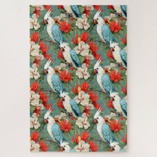 Kleurrijke Tropische Oerwoud Parrot Moeilijk Legpuzzel