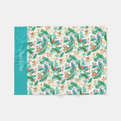 Kleurrijke tropische Oerwouden gepersonaliseerd Fleece Deken (Voorkant (Horizontaal))