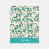 Kleurrijke tropische Oerwouden gepersonaliseerd Fleece Deken (Voorkant)