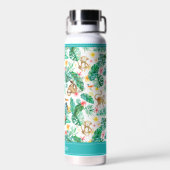 Kleurrijke tropische Oerwouden gepersonaliseerd Waterfles (Achterkant)